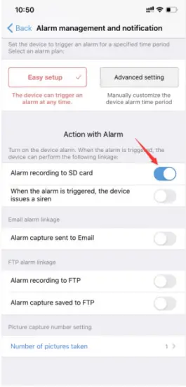 Actions when detect a motion
