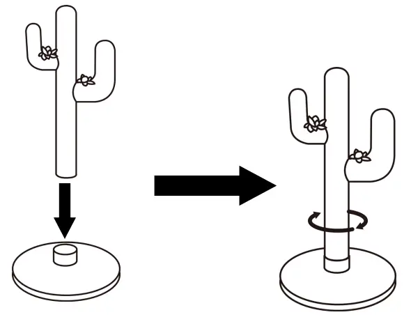 kogan PPCCTSCRSMA Cactus Cat Scratching Post - ASSEMBLY