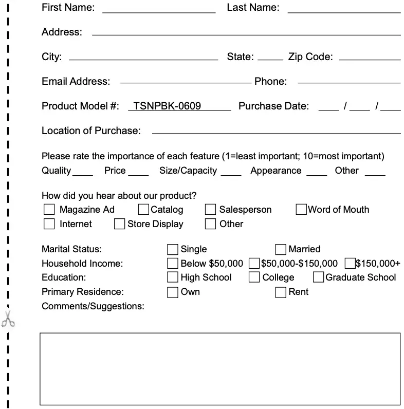 PRODUCT REGISTRATION