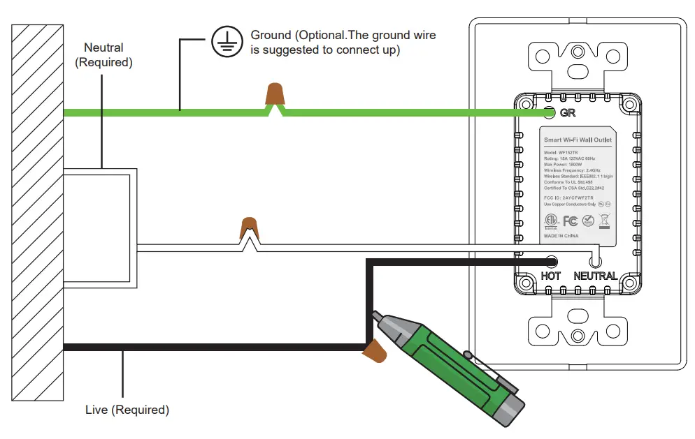 RGBZONE WF152TR 2 Pack WiFi Smart Wall Outlet - STEP 1