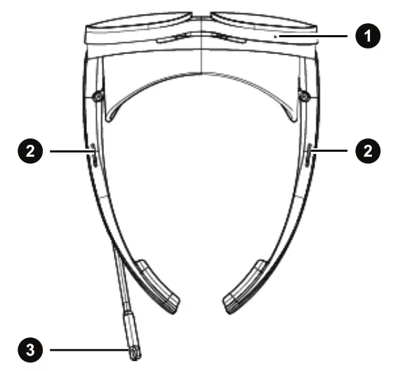 HTC 2Q7Y100 VIVE Flow Virtual Reality Glasses - Bottom view