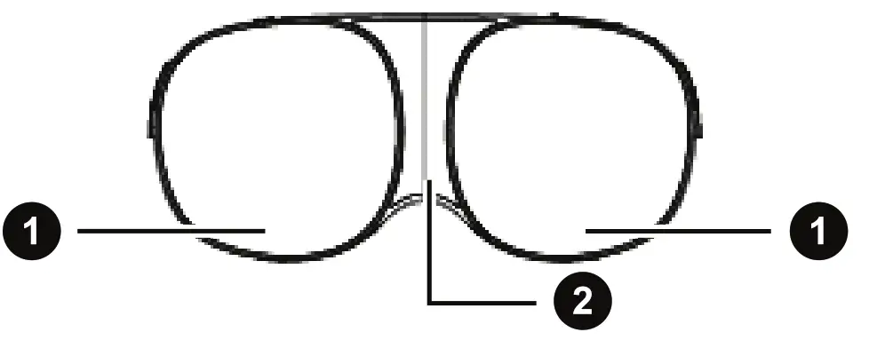 HTC 2Q7Y100 VIVE Flow Virtual Reality Glasses - Front view