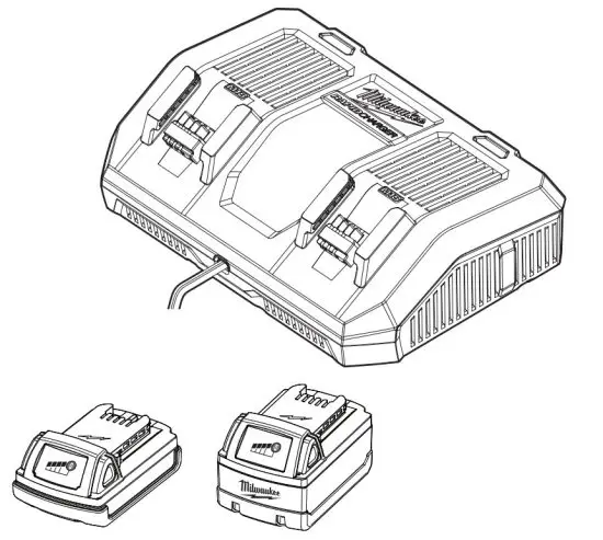 milwaukee 48 59 1802 Dual Bay Simultaneous Rapid Charger