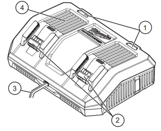 milwaukee 48 59 1802 Dual Bay Simultaneous Rapid Charger - figure 1