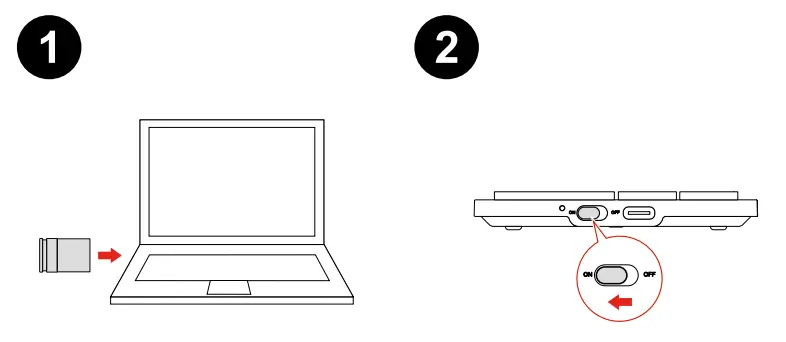 Lenovo 4Y41C33791 Go Wireless Numeric Keypad Instruction Manual - How to use