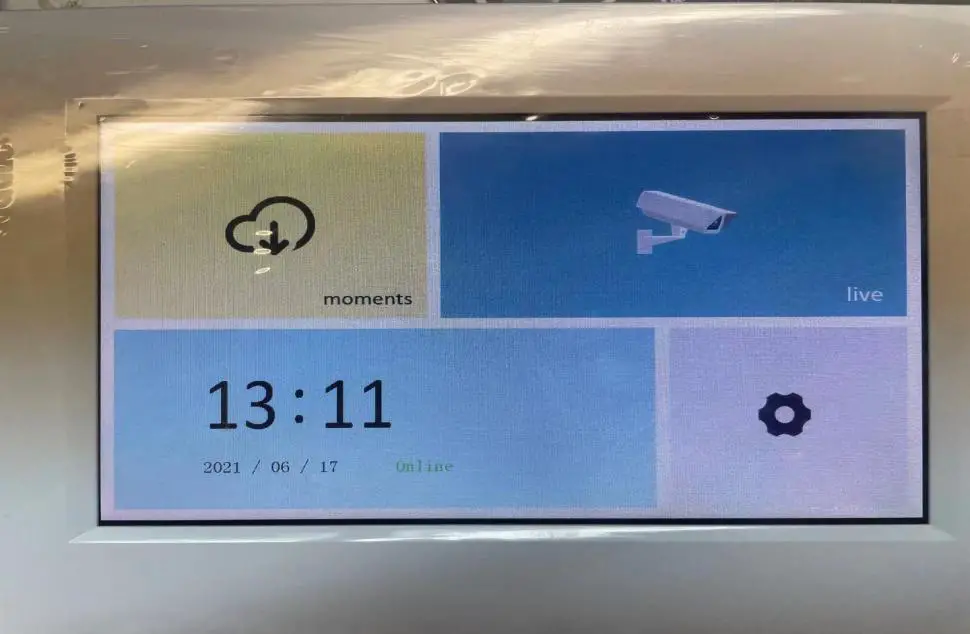 GBF Electronics MR920 GBF Wi Fi IP Indoor Monitor - Indoor monitor UI introduction 1