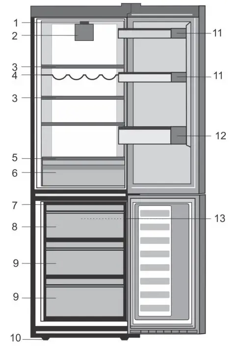 beko-RCNA366K40XBN-Freestanding-Refrigerator-Freezer-FIG-1