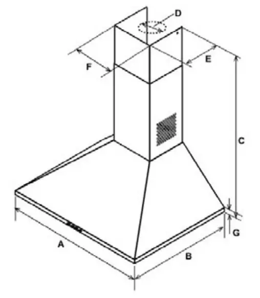 SAMSUNG NK36M3050PS Wall Mount Chimney Cooker Hood-fig3