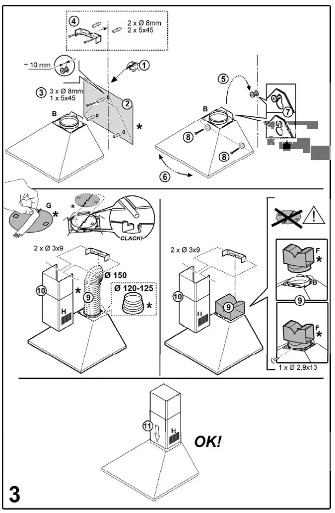 SAMSUNG NK36M3050PS Wall Mount Chimney Cooker Hood-fig7