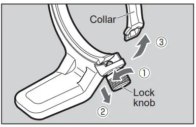 Canon 100mm F2.8 L Macro IS USm Instructions - Open the Collar of the tripod mount