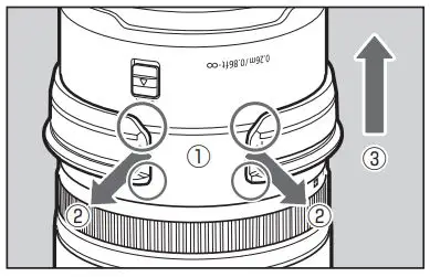 Canon 100mm F2.8 L Macro IS USm Instructions - Removing the Tripod Mount Adapter