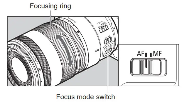 Canon 100mm F2.8 L Macro IS USm Instructions - Setting the Focus Mode