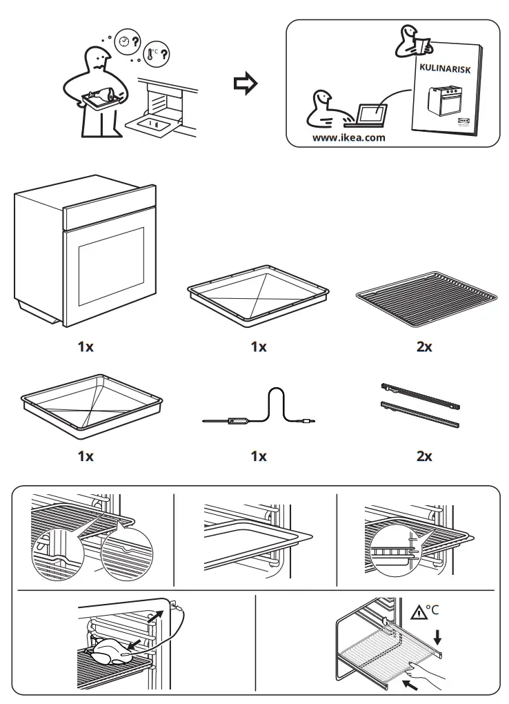 IKEA KULINARISK Forced air oven steam function -