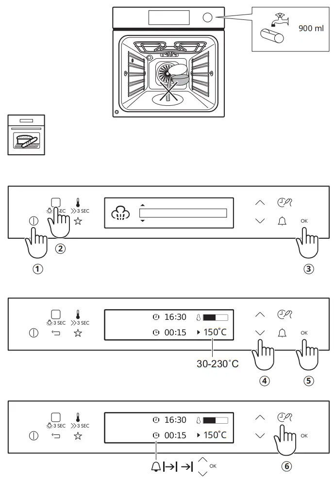 IKEA KULINARISK Forced air oven steam function - 2