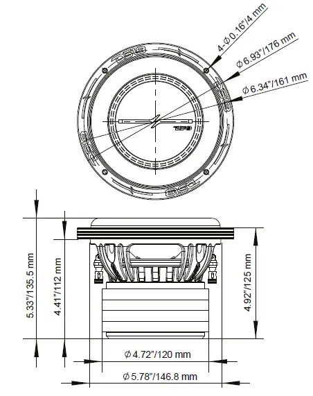DS18 ZXi6.2D 6.5 Inch High Excursion Subwoofer fig 1