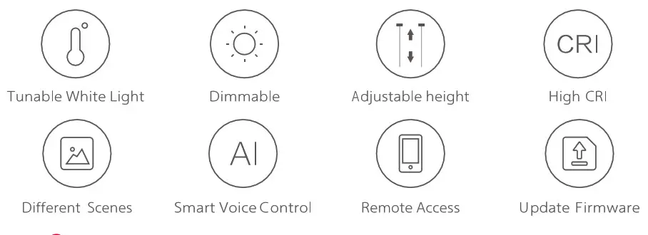 Yeelight Crystal Pendant Light - features