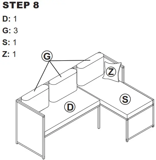 Sunnydaze Longford Resin Wicker Chaise Sofa - Step 8