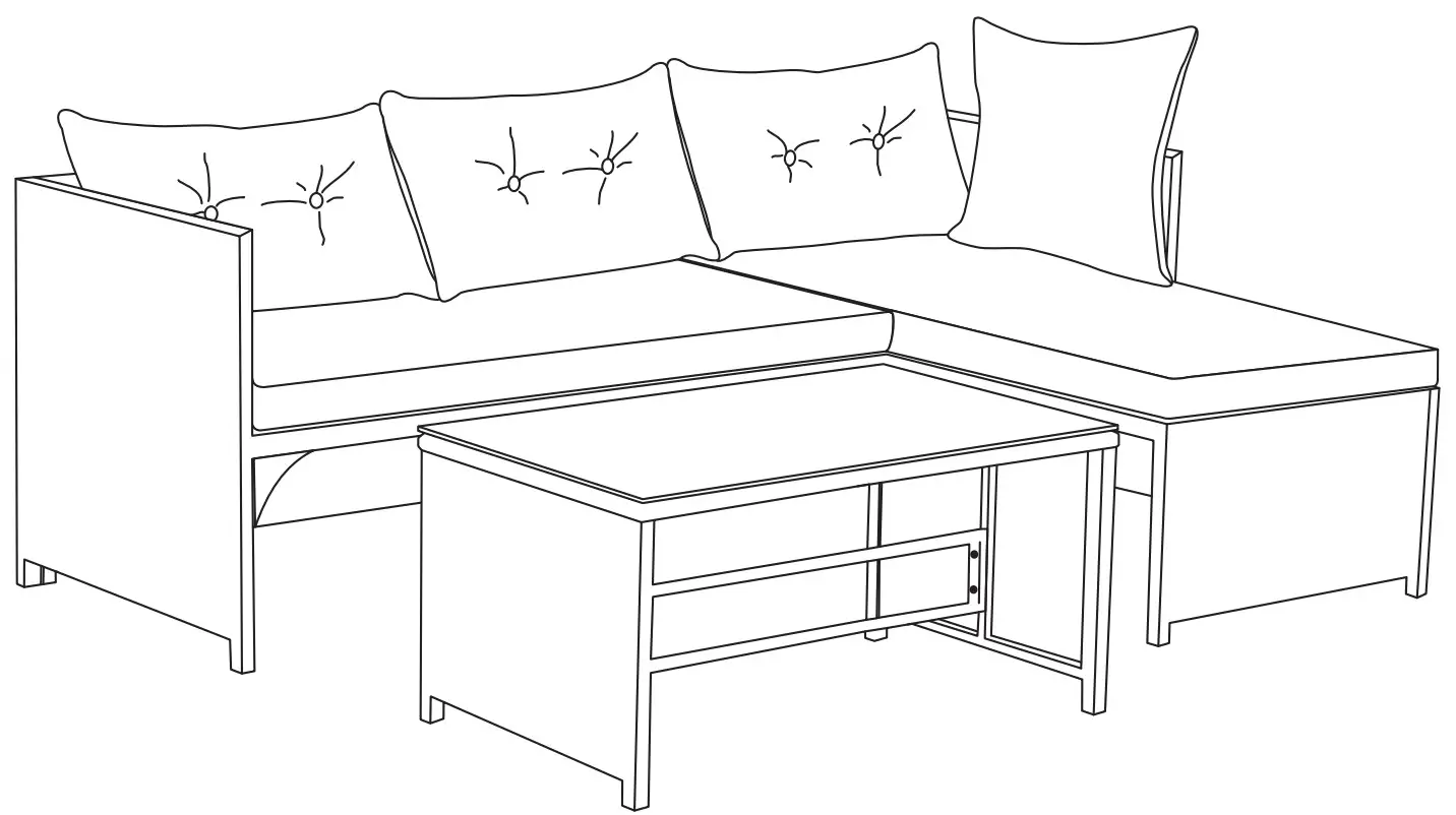 Sunnydaze Longford Resin Wicker Chaise Sofa