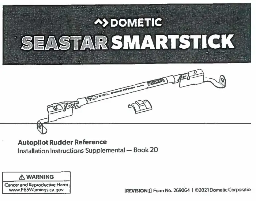 DOMETIC DK4220 SeaStar Smartstick and Gauge Kit Instruction Manual