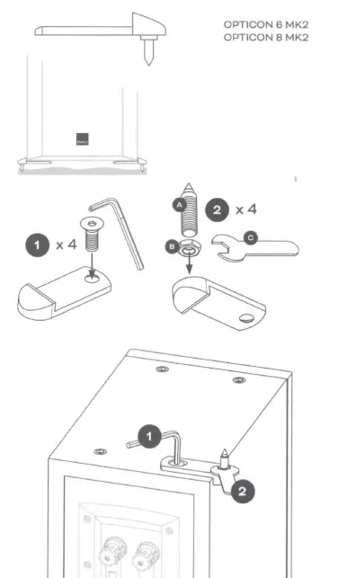 DALI 700OP22BK Opticon 2 MK2 BLK Matched Pair Bundle fig 10