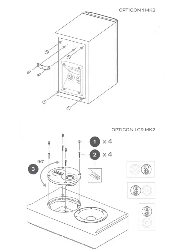 DALI 700OP22BK Opticon 2 MK2 BLK Matched Pair Bundle fig 11