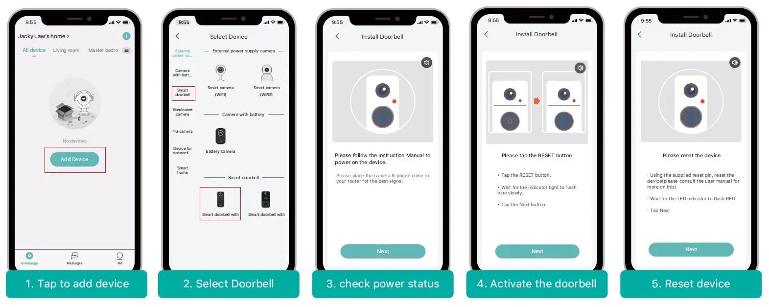 XTU J1 Smart Video Doorbell with Wireless Indoor Chime fig 7