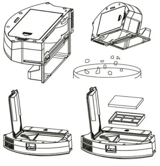 Wet cleaning with the water container