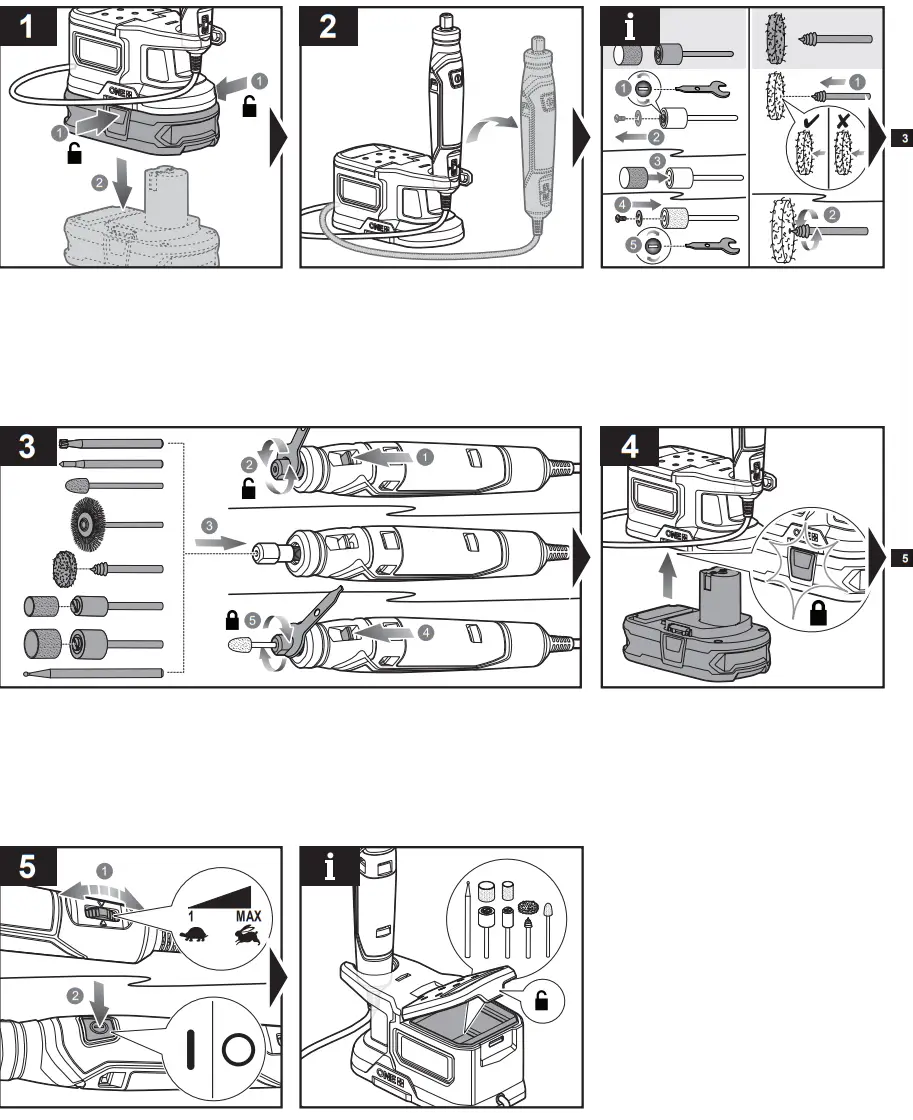 RYOBI RRT18 Cordless Rotary Tool - FIG 2