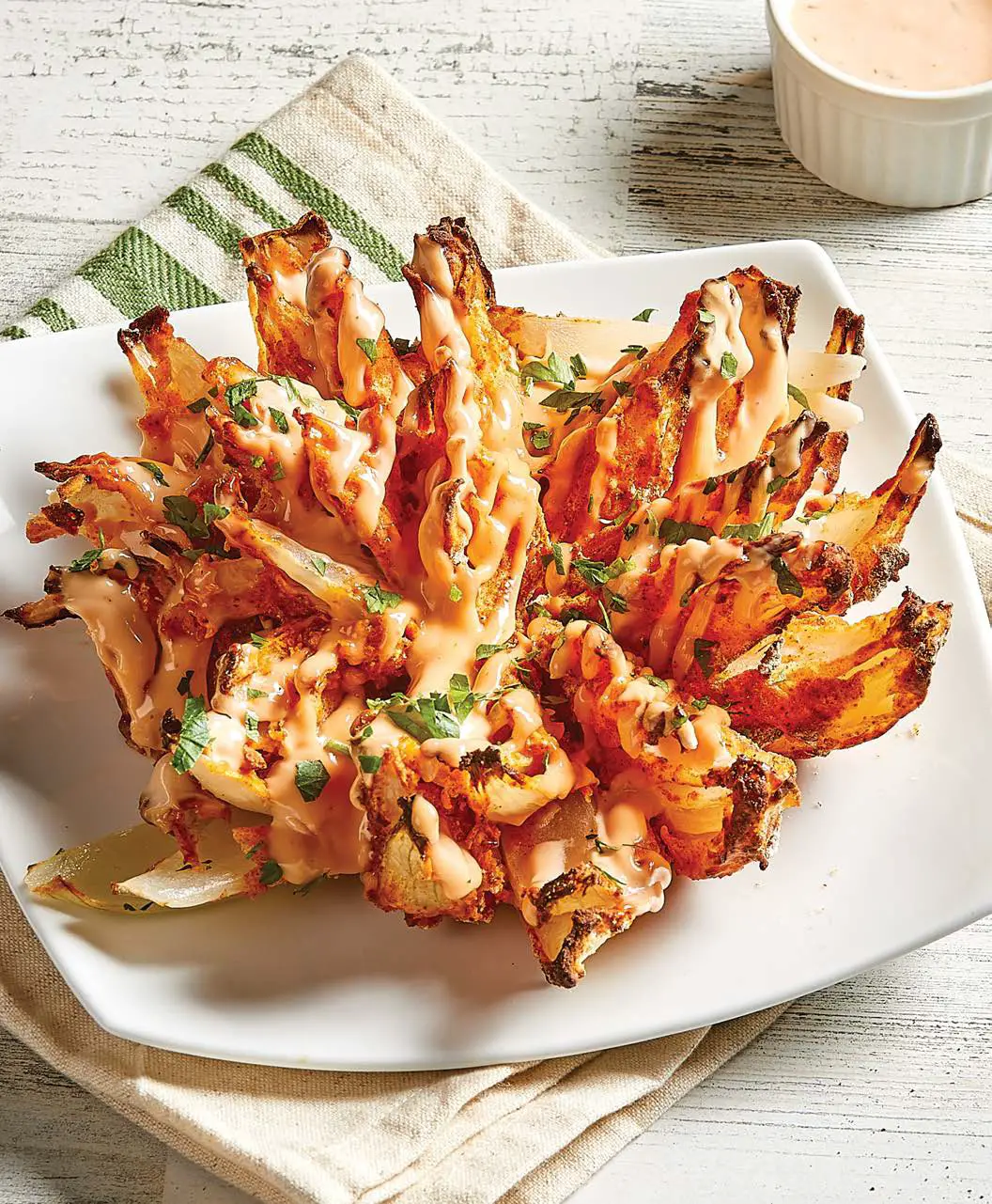 owerXL ONE-TOUCH MEALS Grill Air Fryer - Onion Blossom