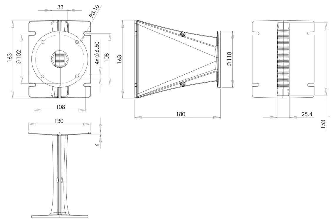 B C SPEAKERS ME142 1 4 Inches Horns