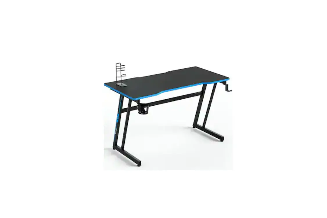Honey Joy Topb004969 Z-shaped Rectangular Blue Ergonomic Computer Desk User Manual