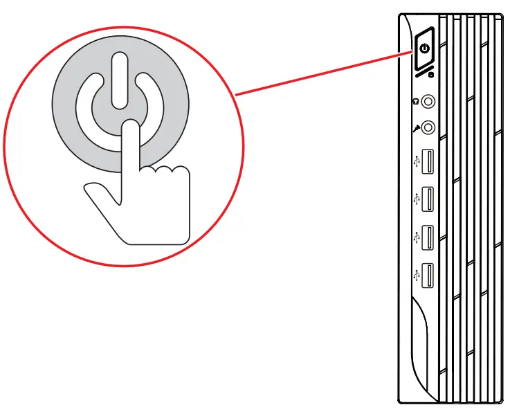 MSI PRO DP B0A4 PRO Series Personal Computer - Connect the power cord 1
