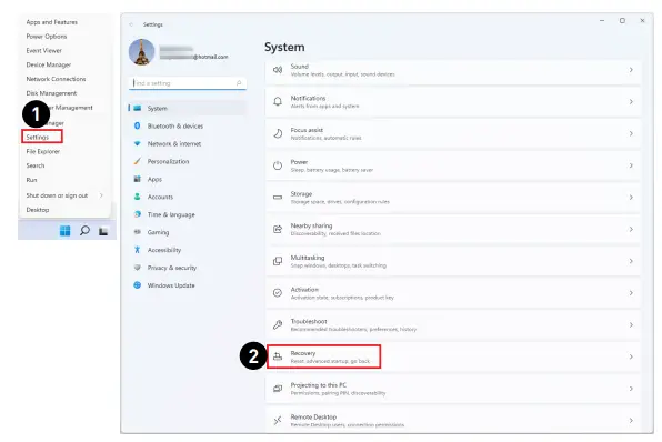 MSI PRO DP B0A4 PRO Series Personal Computer -Reset this PC