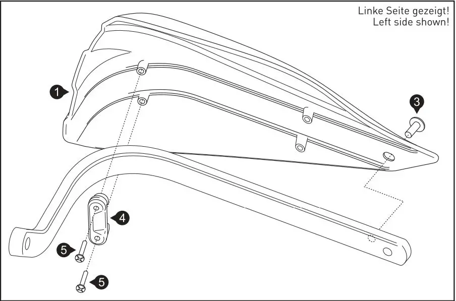 SW-MOTECH HPR.00.220.82500 B BBSTORM Handguard Kit Black Triumph Tiger 1200 Instruction Manual - Mounting
