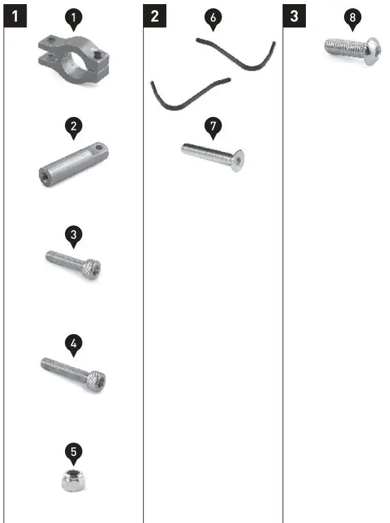 SW-MOTECH HPR.00.220.82500 B BBSTORM Handguard Kit Black Triumph Tiger 1200 Instruction Manual - Parts List