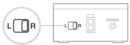 BOSE Small Surround Speakers - IDENTIFY SWITCH SETTINGS ON THE 1
