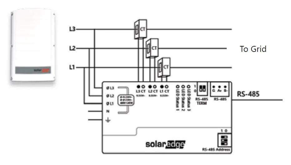 solaredge A-400V-3Y-MTR-SE Energy Meter with Modbus Connection 1