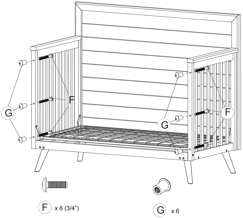 evolur LOFT AI 927 00 Midcentury Crib - Figure 10