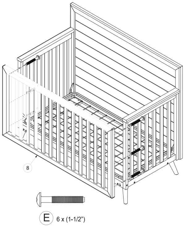 evolur LOFT AI 927 00 Midcentury Crib - Figure 8