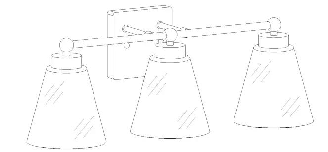 Uolfin A04337 3-Light Classic Electroplated fig 1