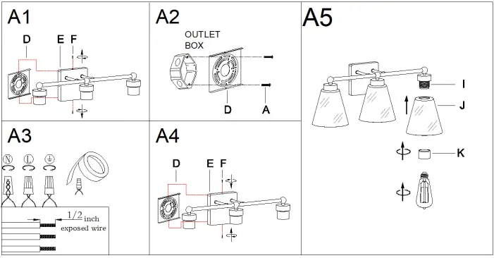 Uolfin A04337 3-Light Classic Electroplated fig 4