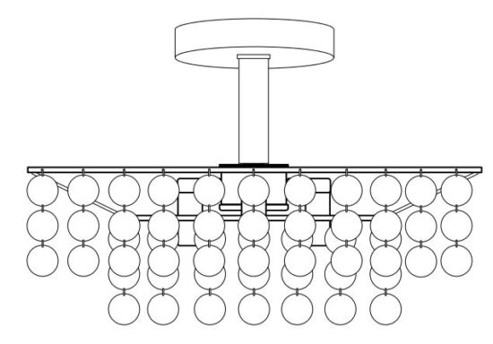 allen roth 5055198 1-Light Convertible Semi-Flush