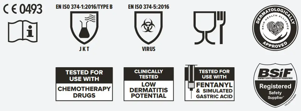 SW Safety PF 95TL Teal 5.0mil BNE Gloves 100ctM - CERTIFICATIONS