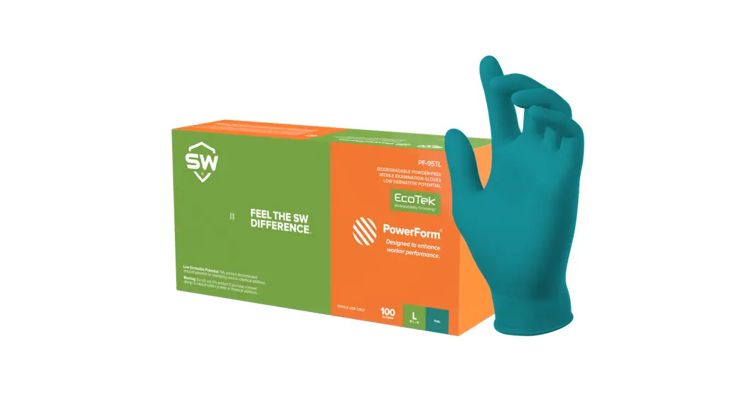 Sw Safety Pf-95tl Teal 5.0mil Bne Gloves 100ctm Installation Guide