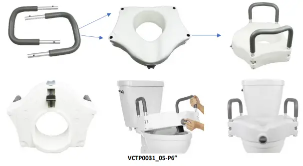 VITEA VCTP0031 Raised Toilet Seats - 2