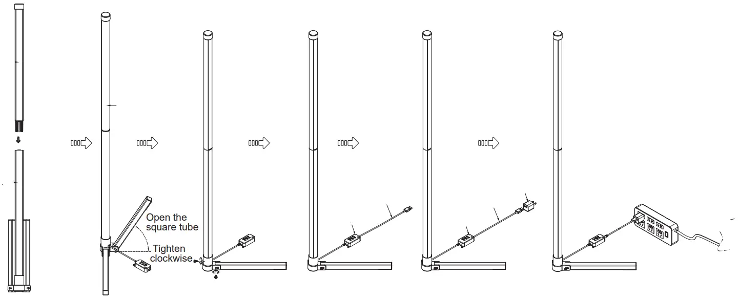 OPTONICA 239 LED Floor Light 8W Remote Control - Installation