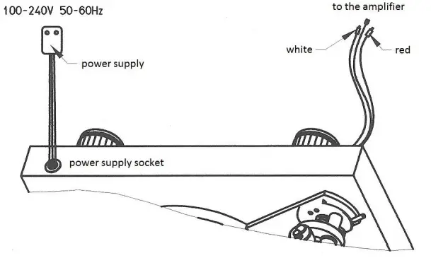 Connect turntable power