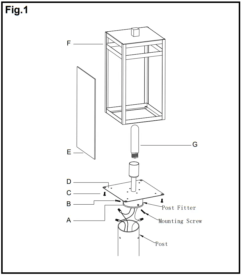 Z Lite 596PHMR Nuri 20 Inch Tall Outdoor Single Head Post Light - Figure 1