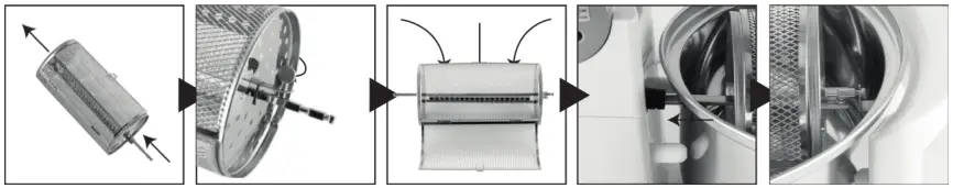 kogan KA12RTAIRFA 12L Rotary Air Fryer--ledge on bowl