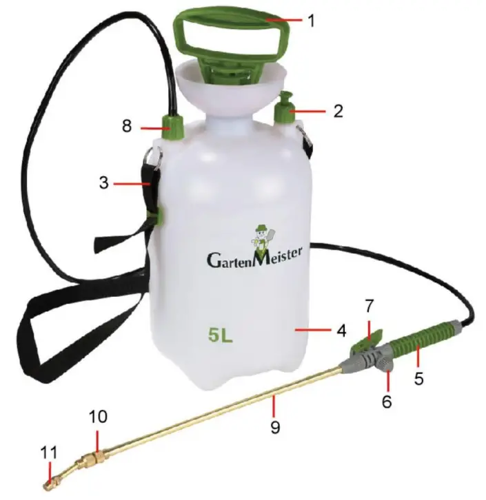 Garten Meister 88 21 61 5 Liters Pressure Sprayer - Fig 1